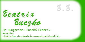 beatrix buczko business card