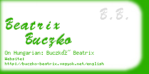 beatrix buczko business card